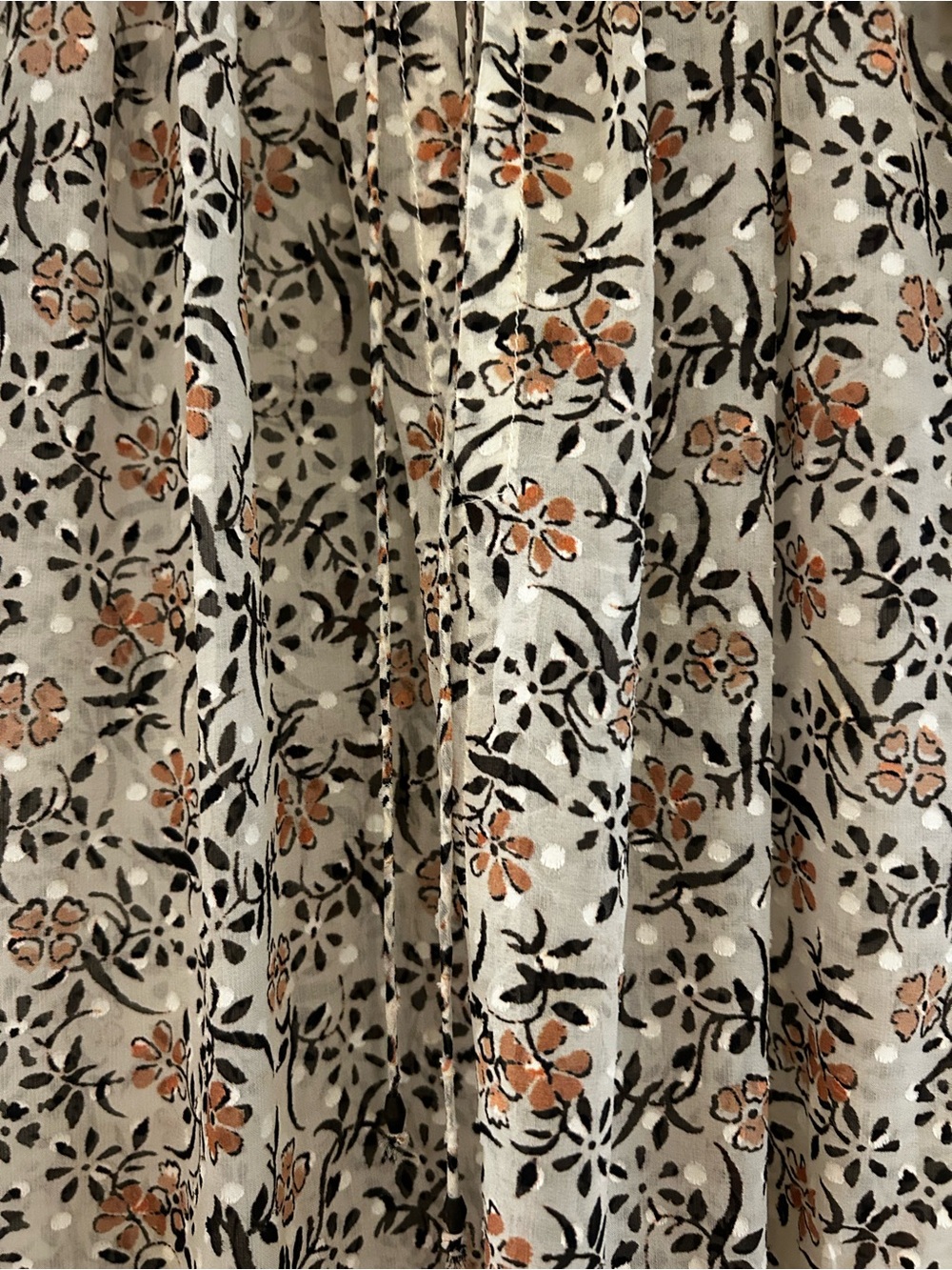 Ulla Johnson Cream Floral Ruffle-Sleeve Blouse - Picture 4 of 8